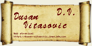 Dušan Vitasović vizit kartica